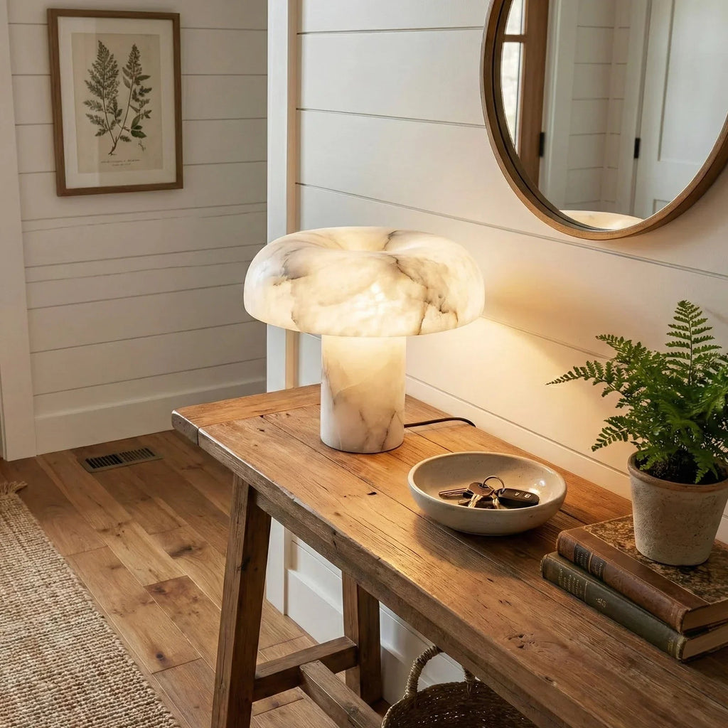 Alabaster Mushroom Table Lamp