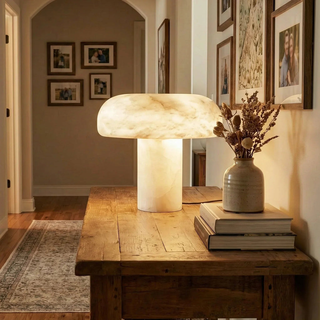 Alabaster Mushroom Table Lamp