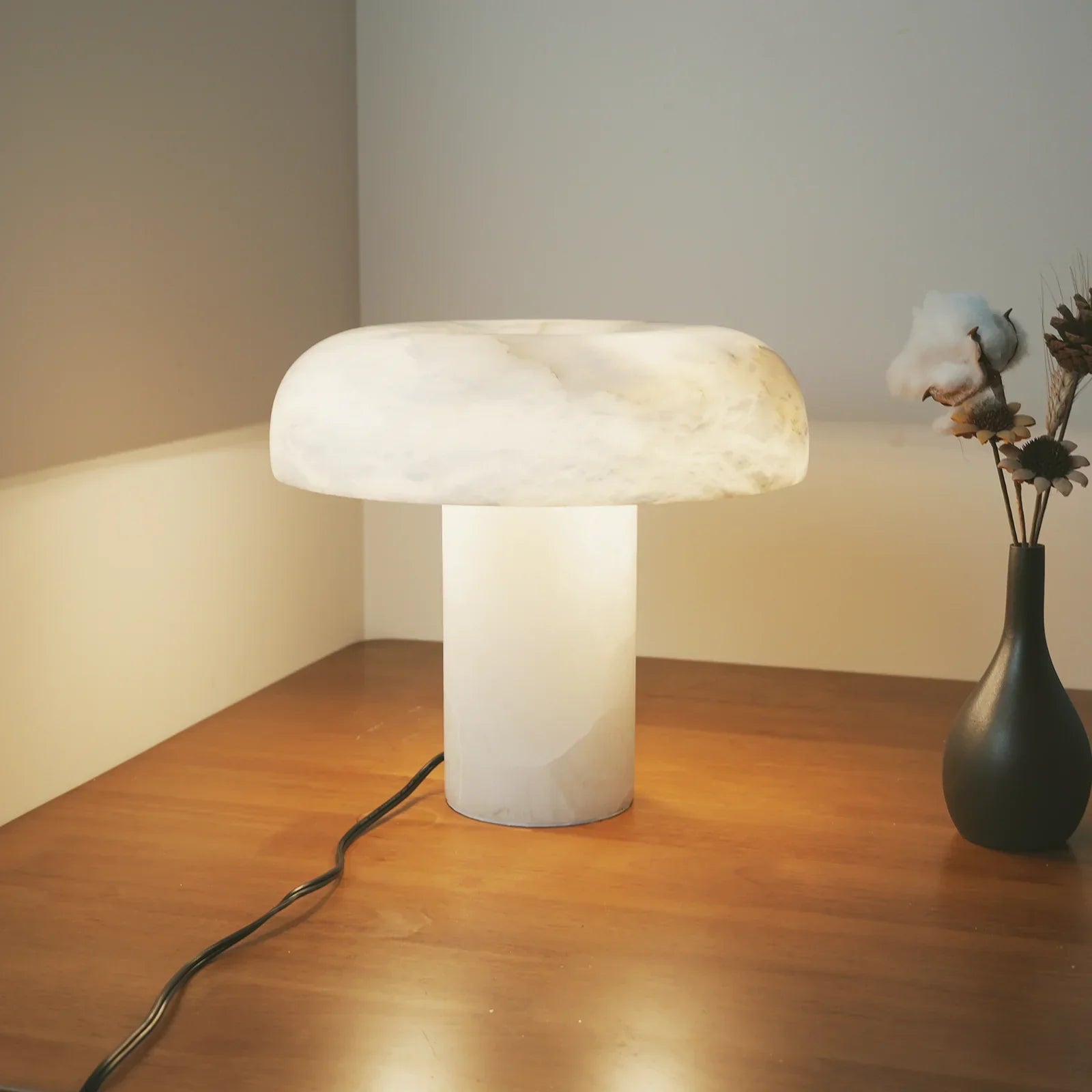 Alabaster Mushroom Table Lamp