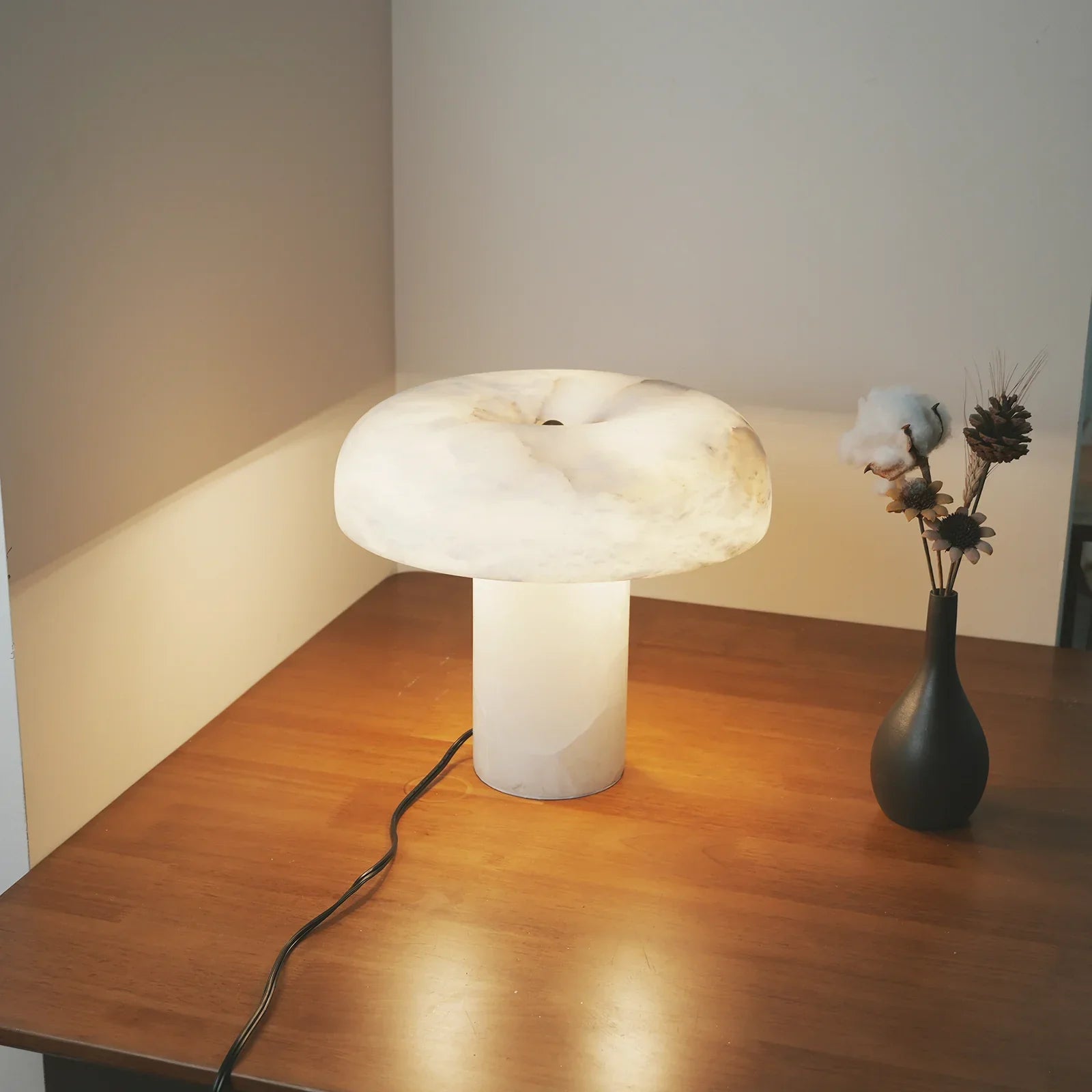 Alabaster Mushroom Table Lamp