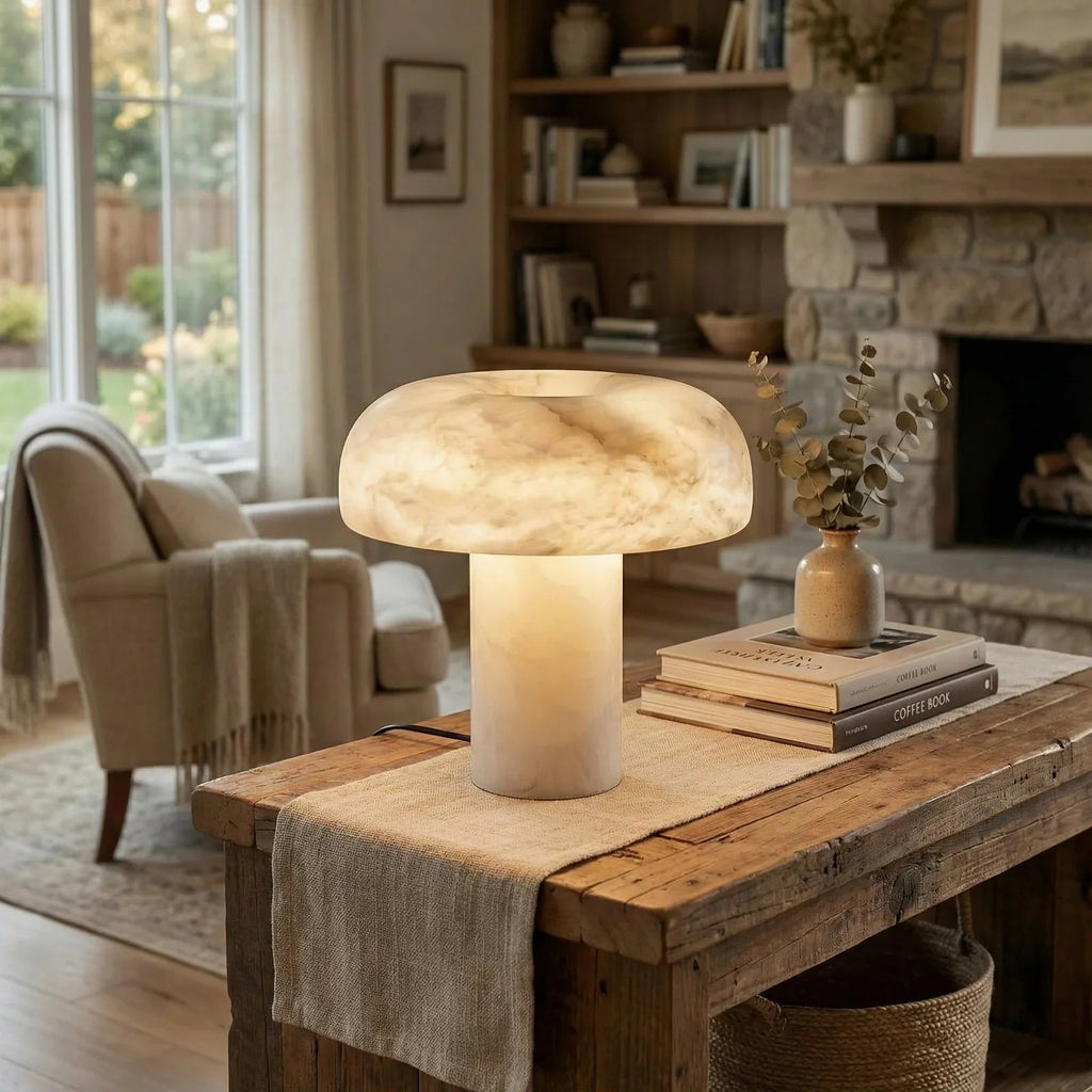 Alabaster Mushroom Table Lamp