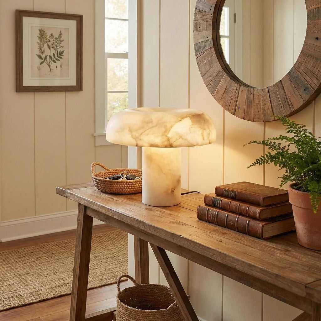 Alabaster Mushroom Table Lamp