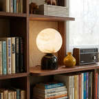 Round Alabaster Table Lamp