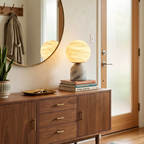 Round Alabaster Table Lamp