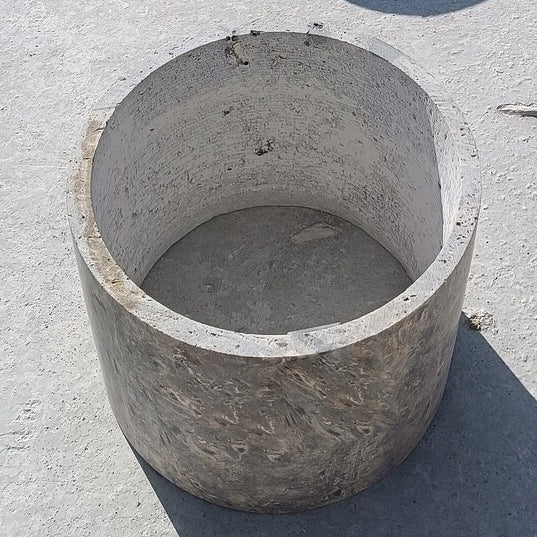 Silver Travertine Round Table