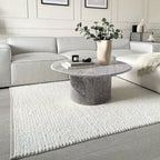 Silver Travertine Round Table