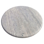 Silver Travertine Round Table