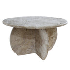 Troia Light Travertine Round Coffee Table