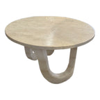 Troia Light Travertine Round Coffee Table