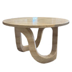 Troia Light Travertine Round Coffee Table