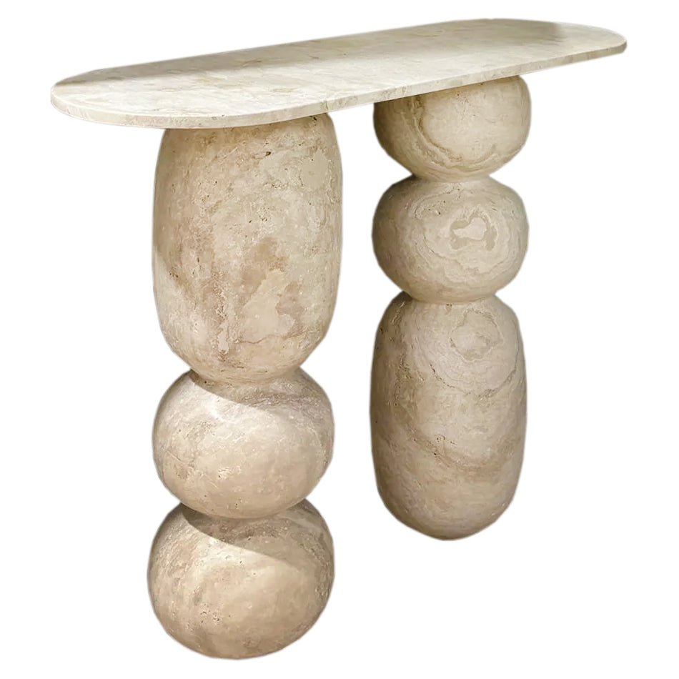 Troia Light Travertine Console