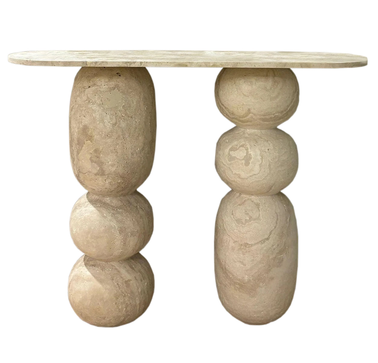 Troia Light Travertine Console