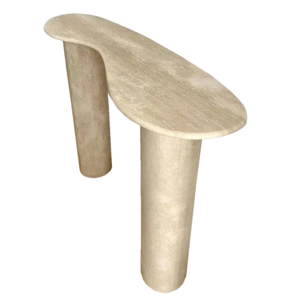 Troia Light Travertine Console