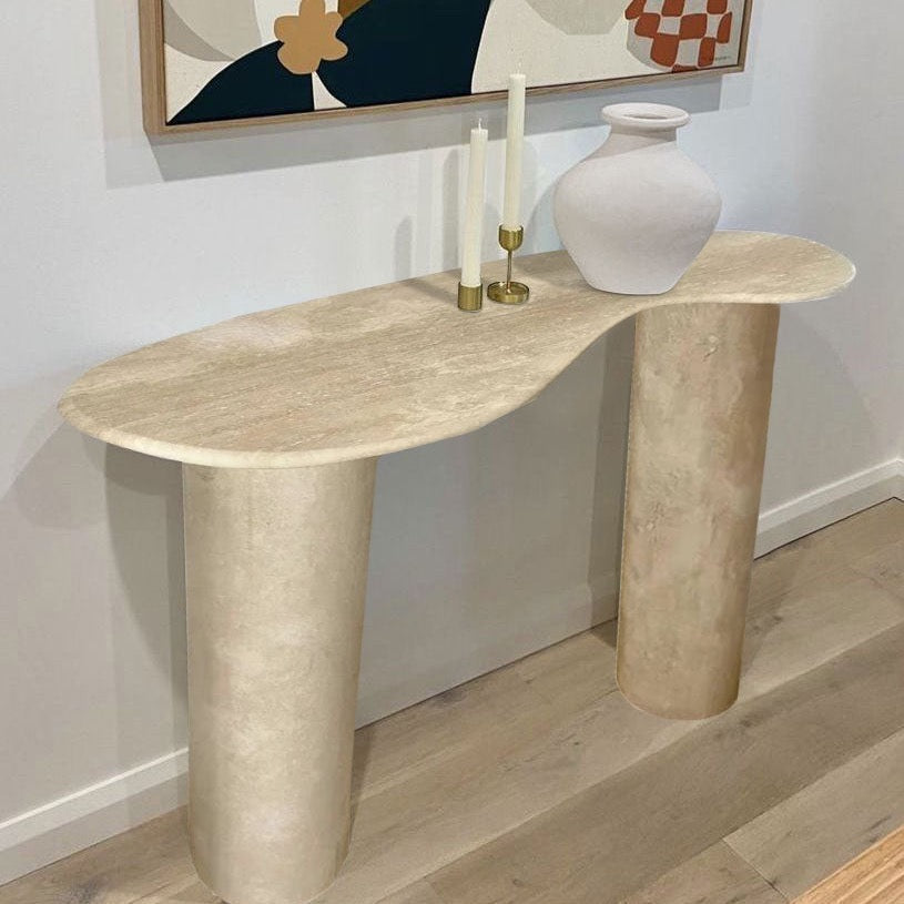 Troia Light Travertine Console