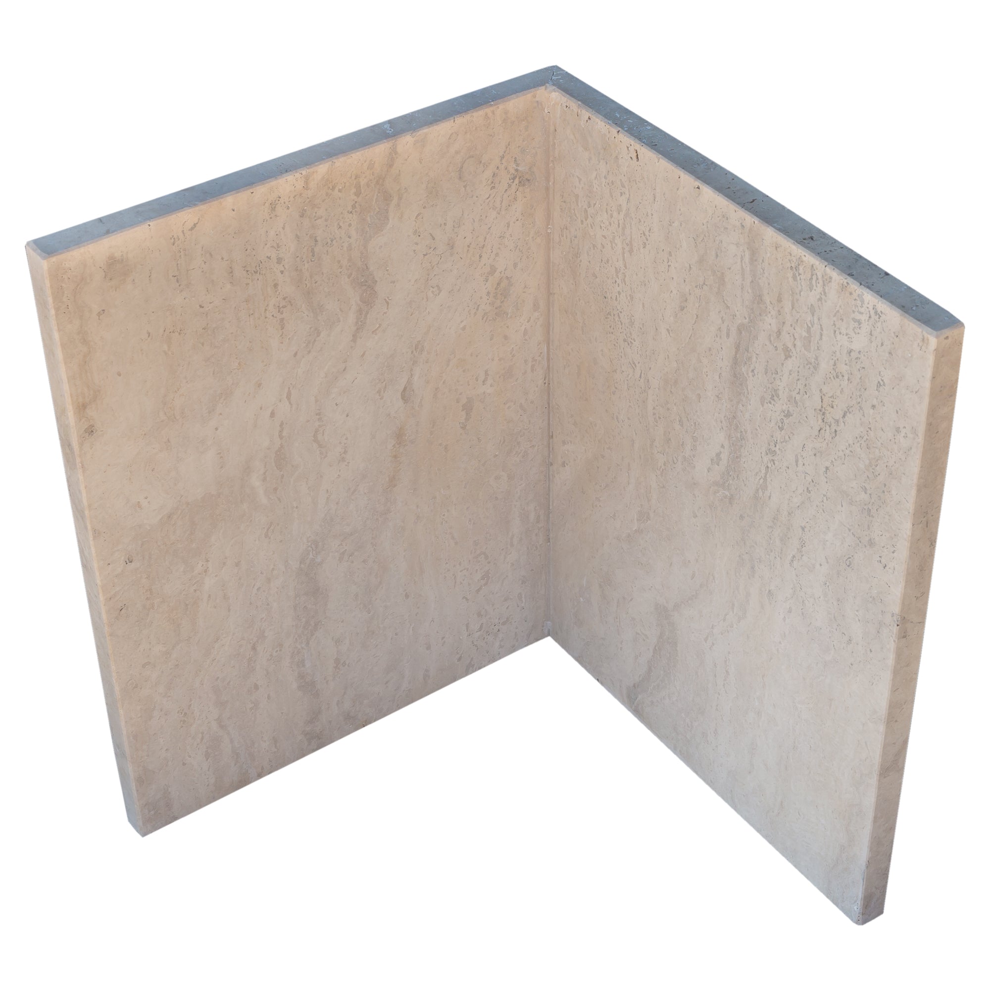 Troia Light Travertine Oval Coffee Table