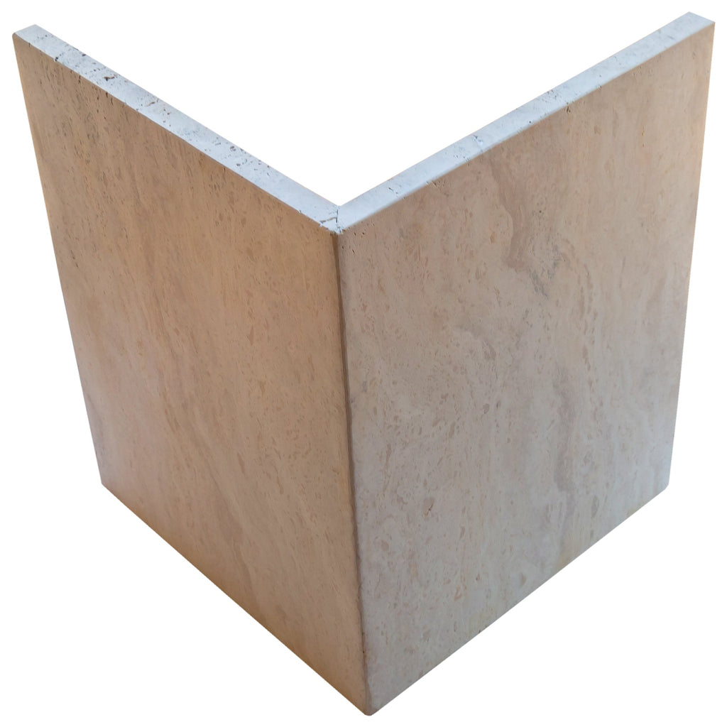 Troia Light Travertine Oval Coffee Table