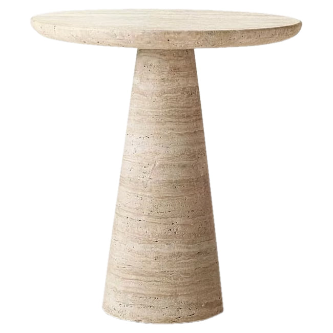 Troia Light Travertine Round End/Side
