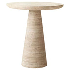 Troia Light Travertine Round End/Side