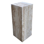 Walnut Travertine End/Side Table