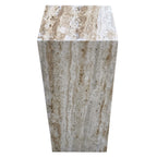 Walnut Travertine End/Side Table