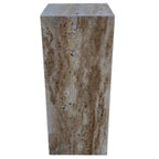 Walnut Travertine End/Side Table